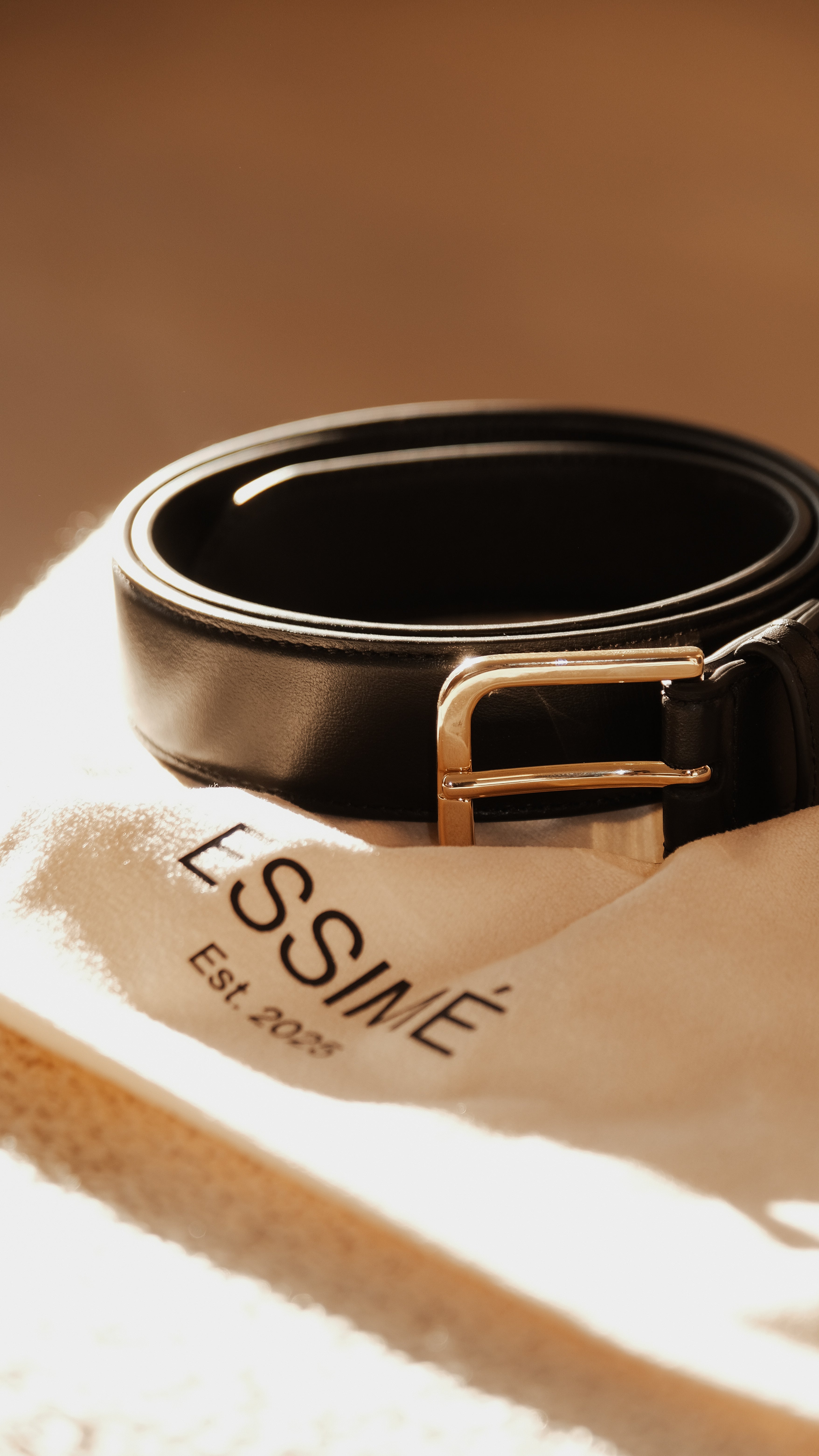 Leather belt Siena black