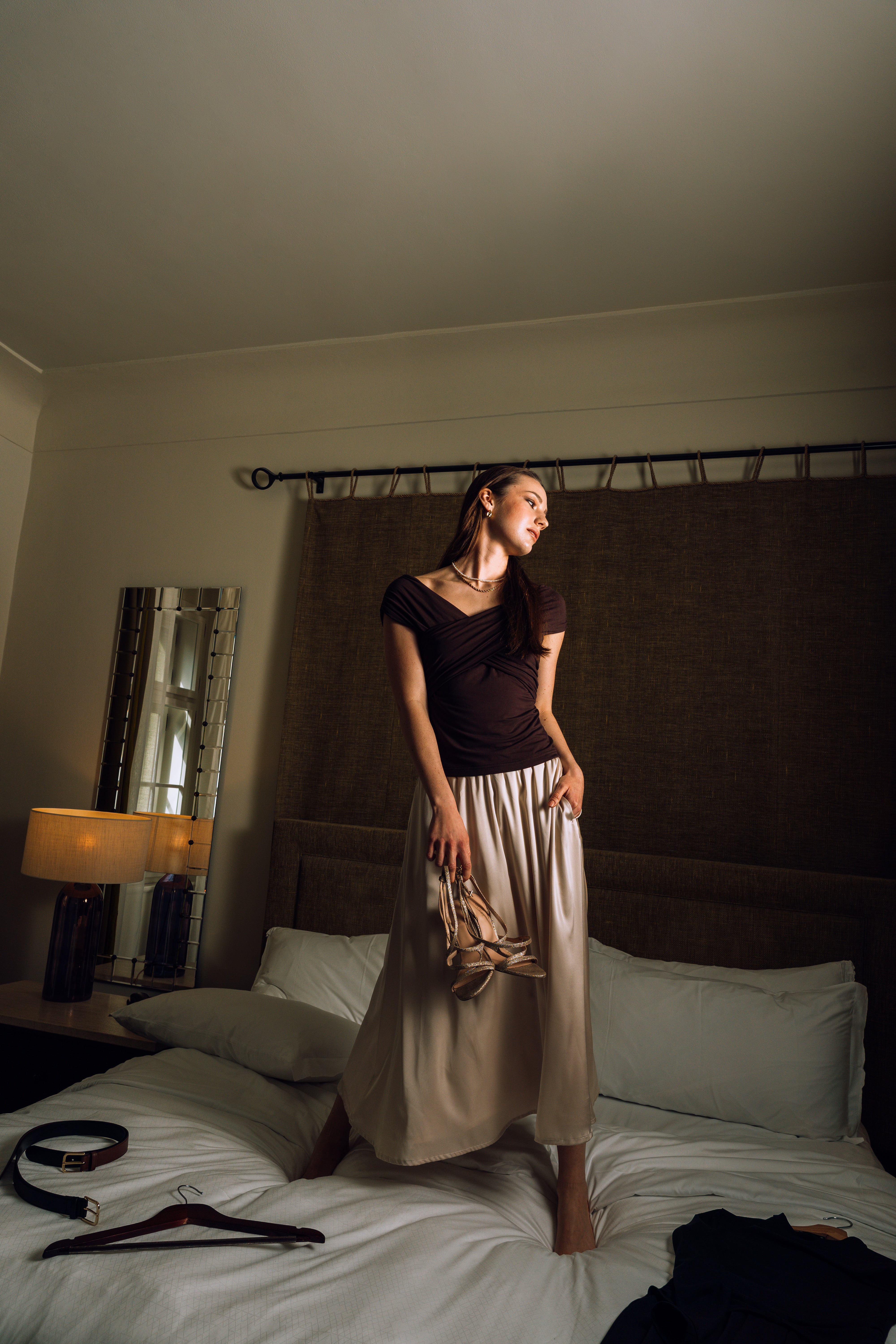 Silk skirt Isabelle cream