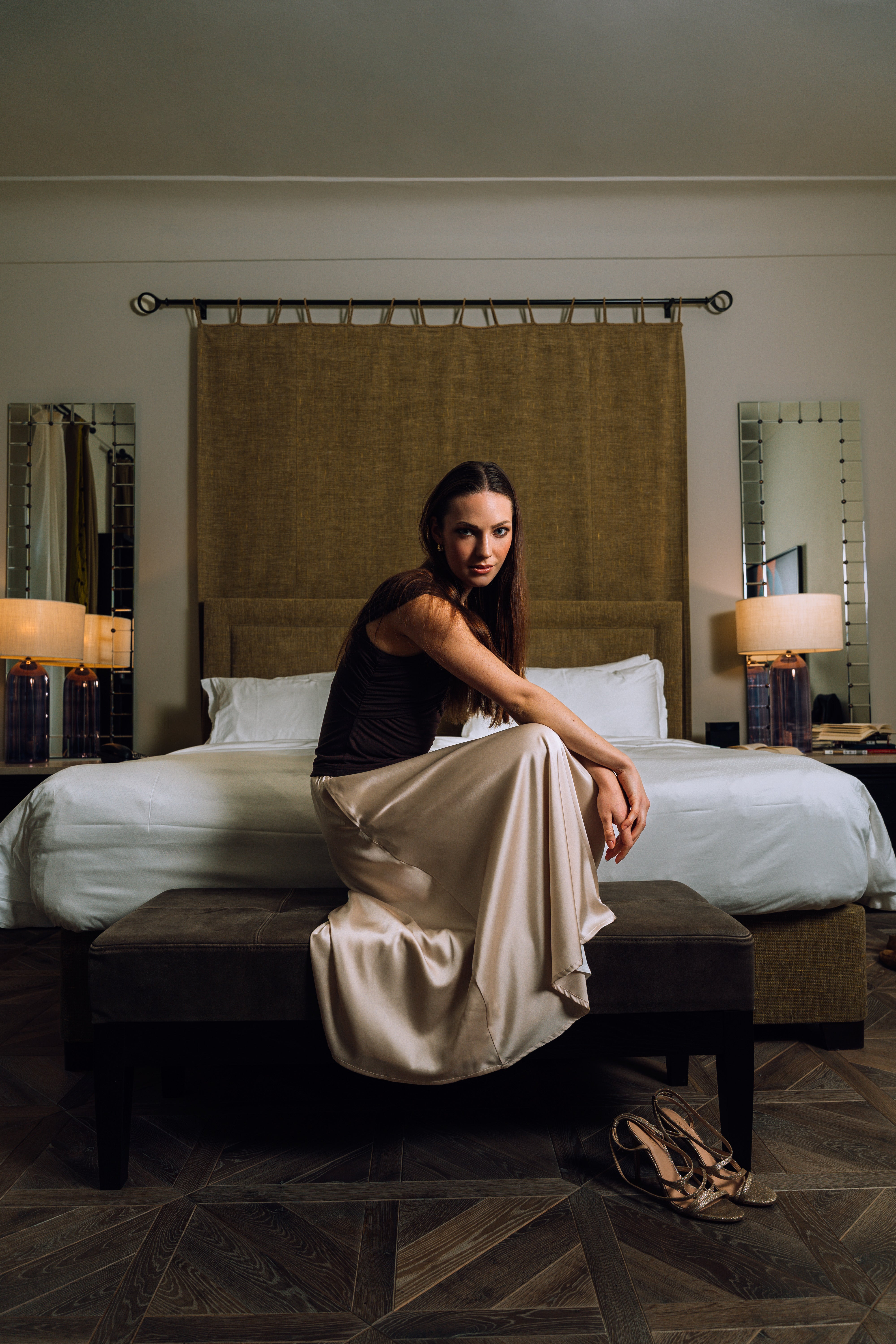 Silk skirt Isabelle cream