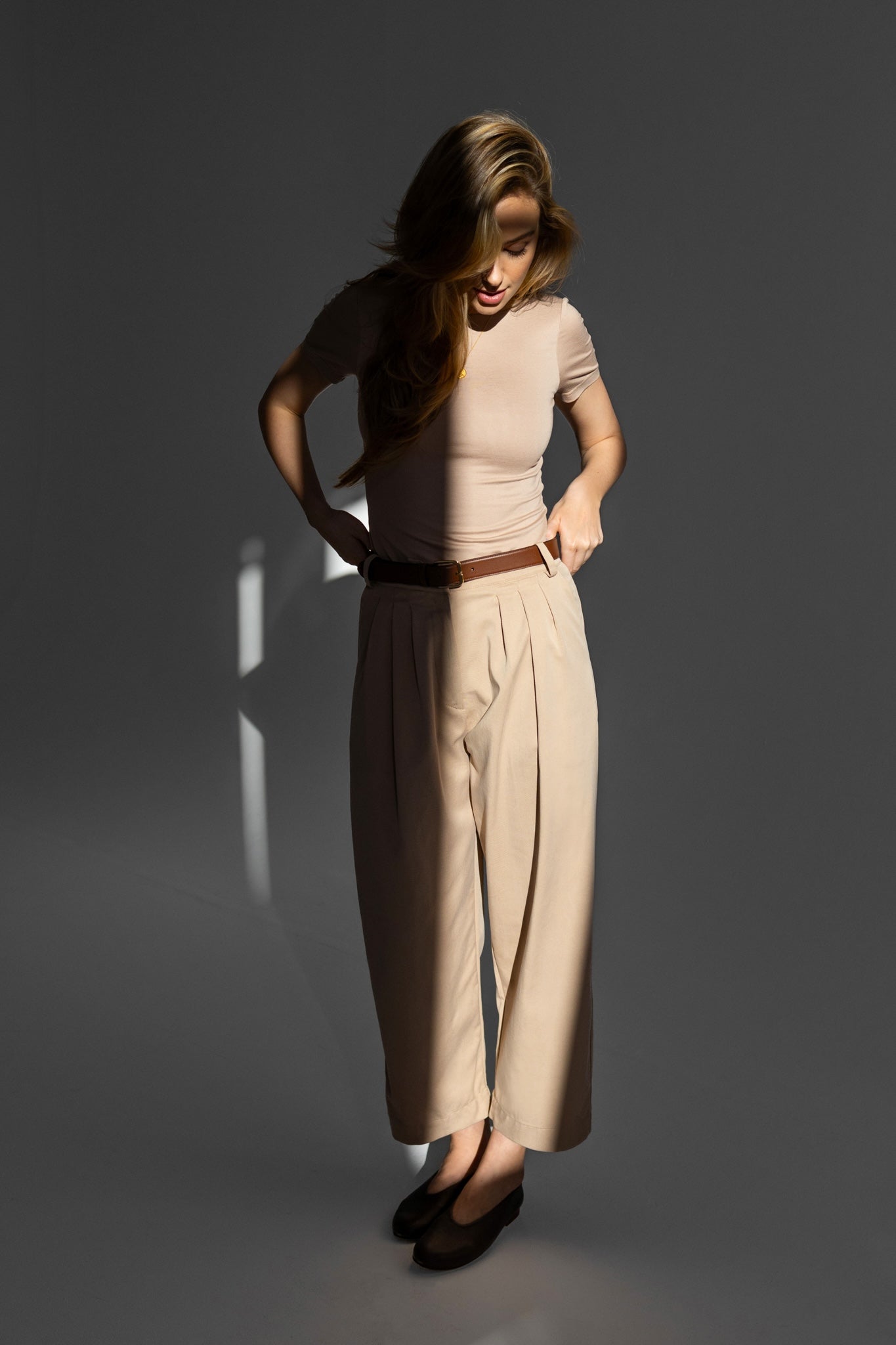 Rae tencel pants Sand