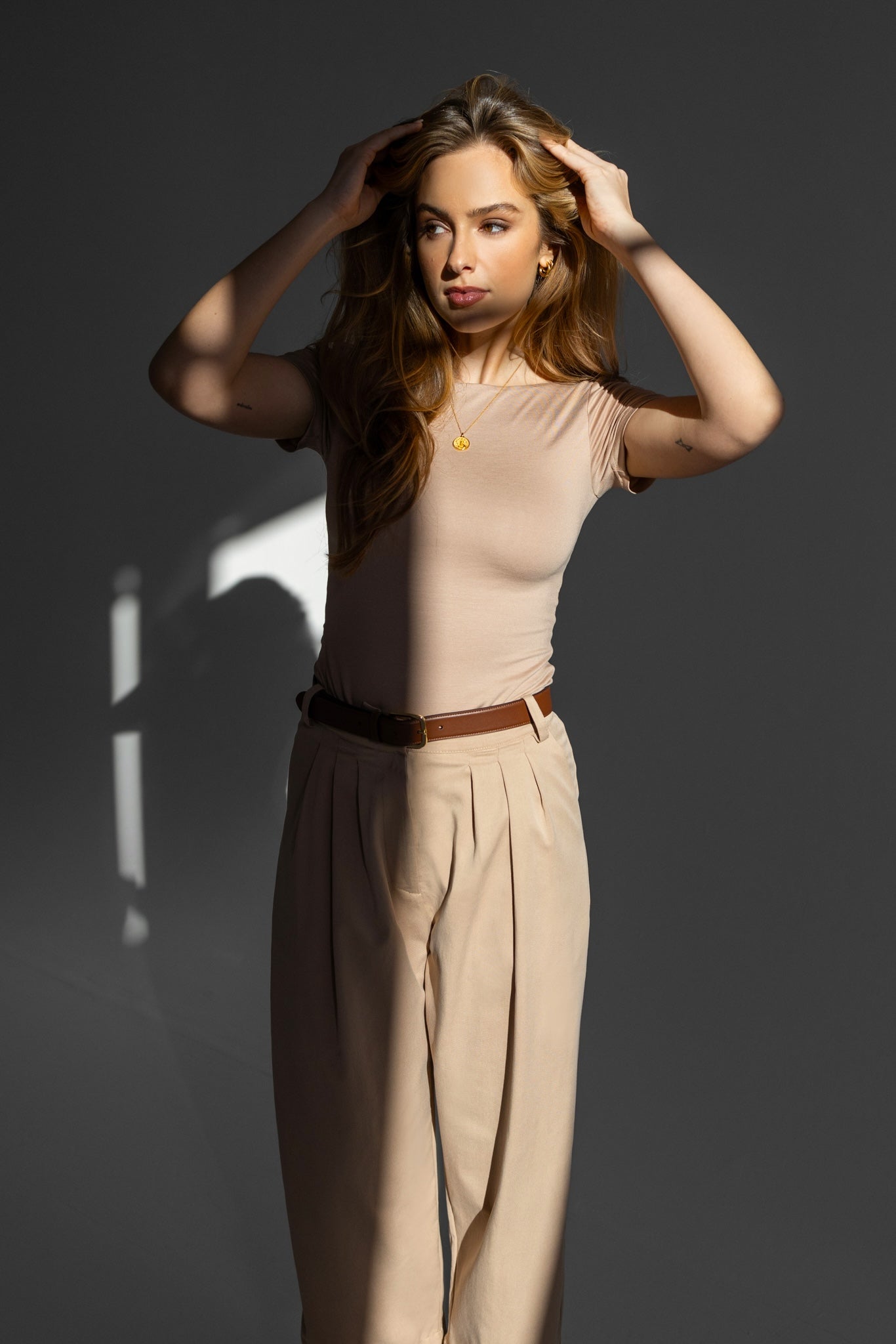 Rae tencel pants Sand