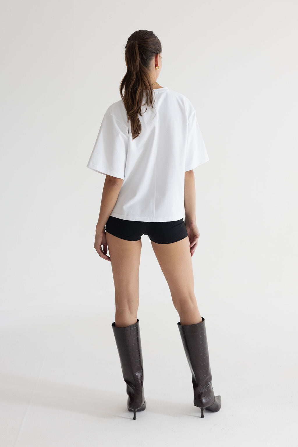Oversized boxy tee Reese bílá