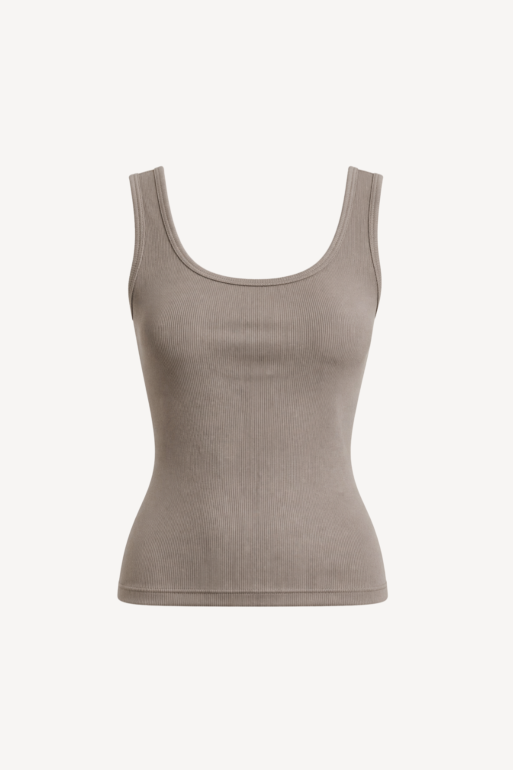 Žebrovaný tank top Lina taupe