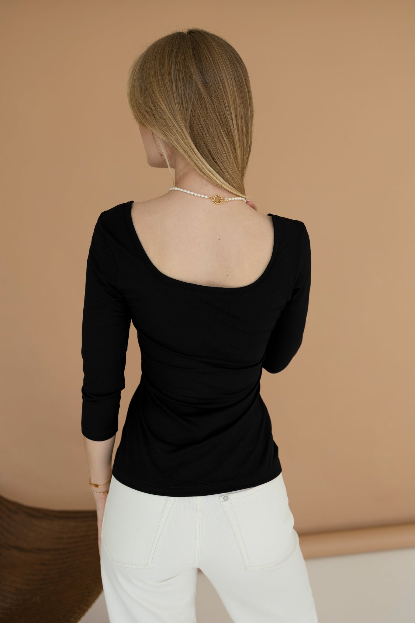 T-shirt Julia made of bamboo knit black