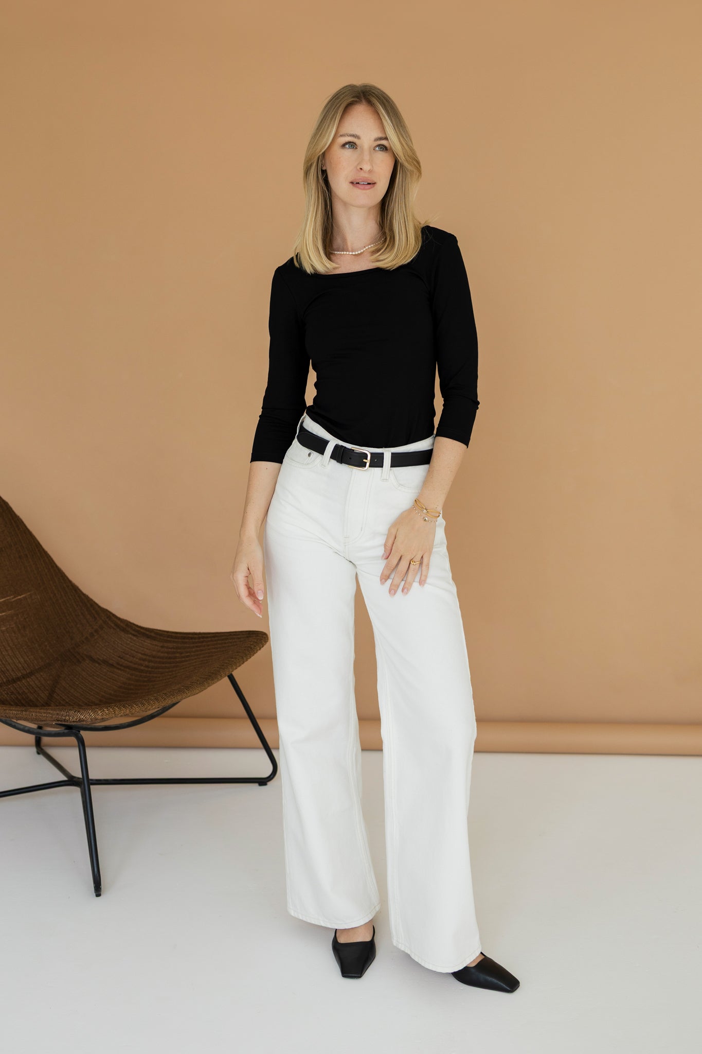T-shirt Julia made of bamboo knit black