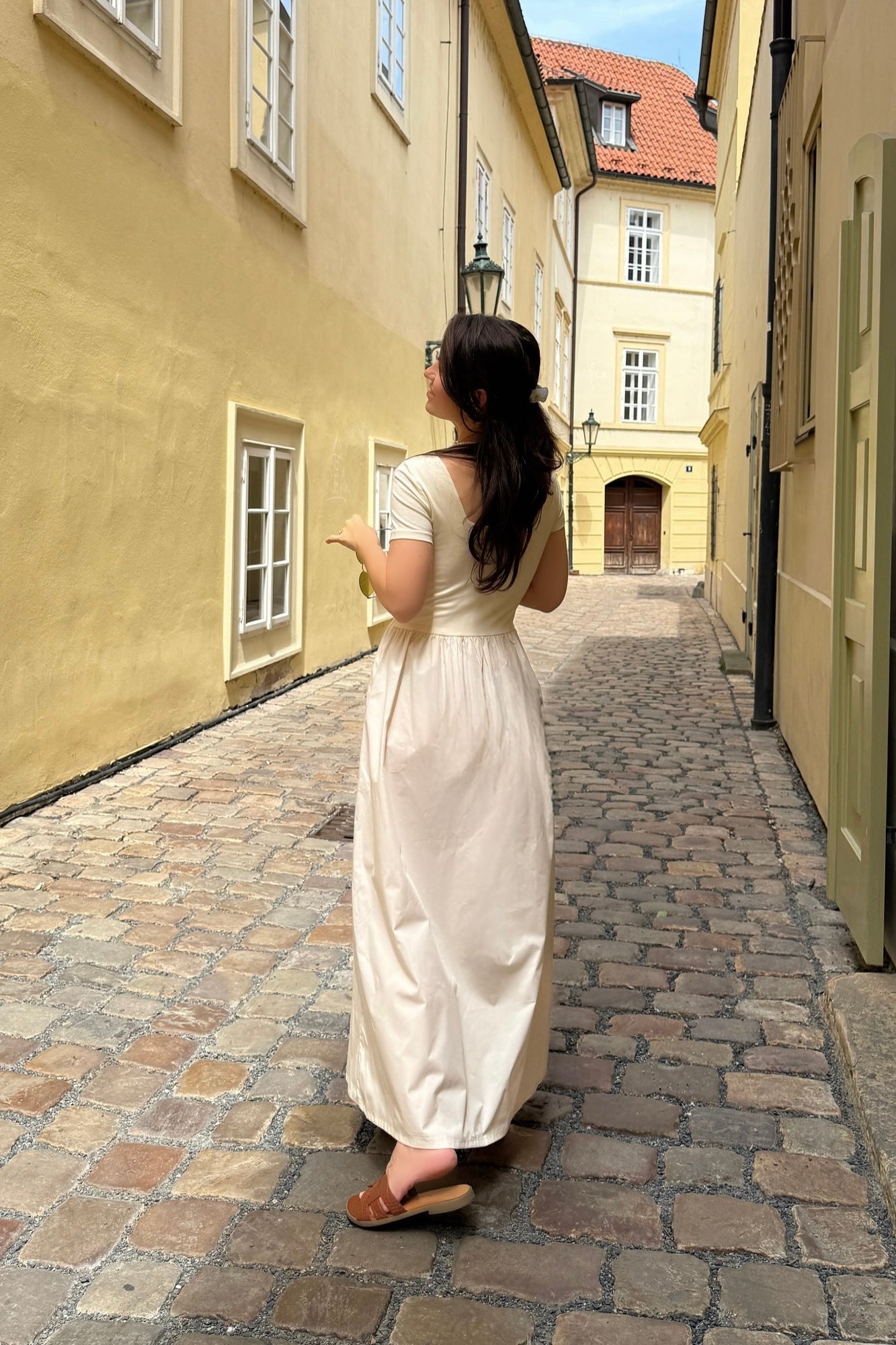 Šaty Naomi z tencelu a organické bavlny ivory/butter