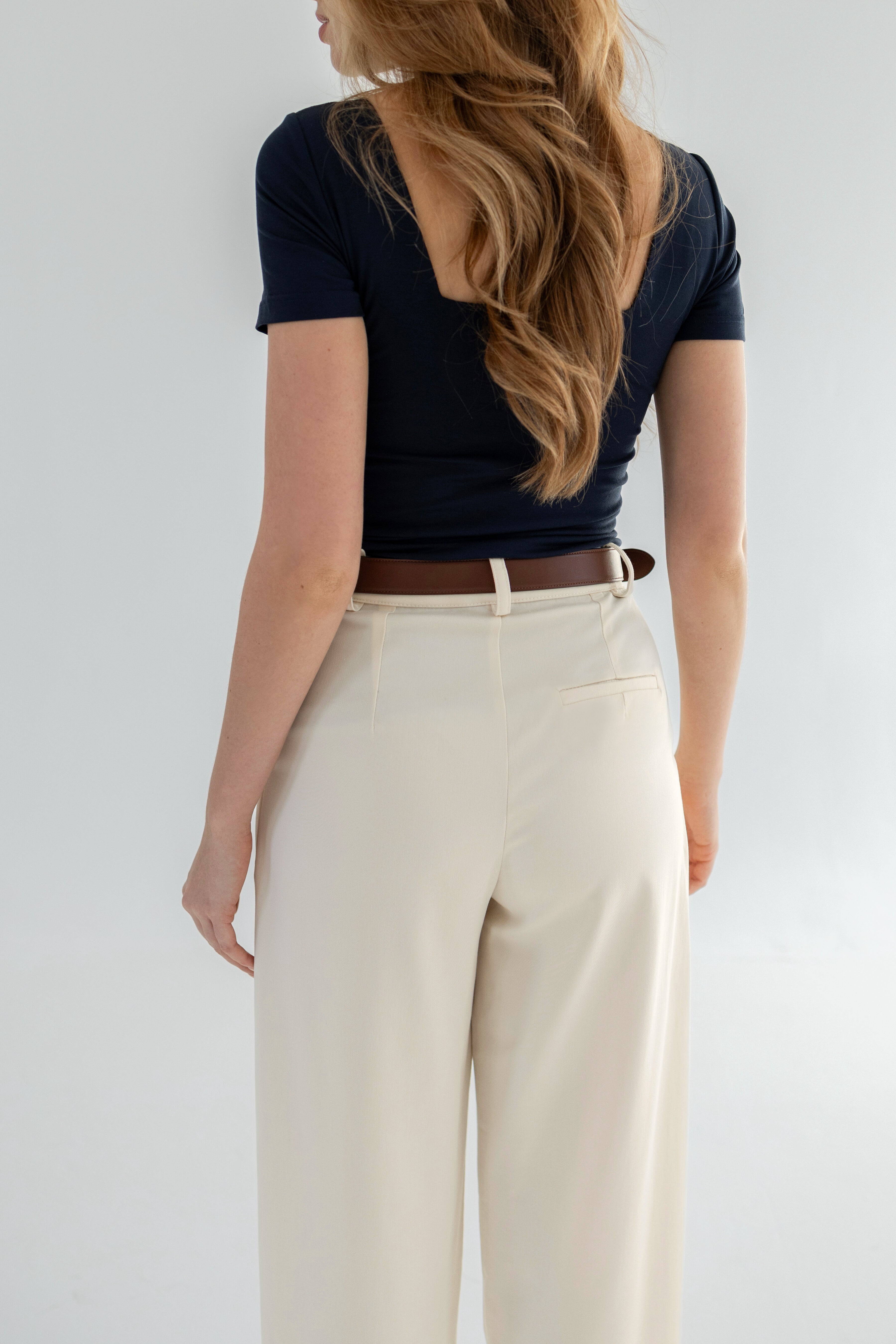 Rae Tencel Barrel Leg Pants Ivory