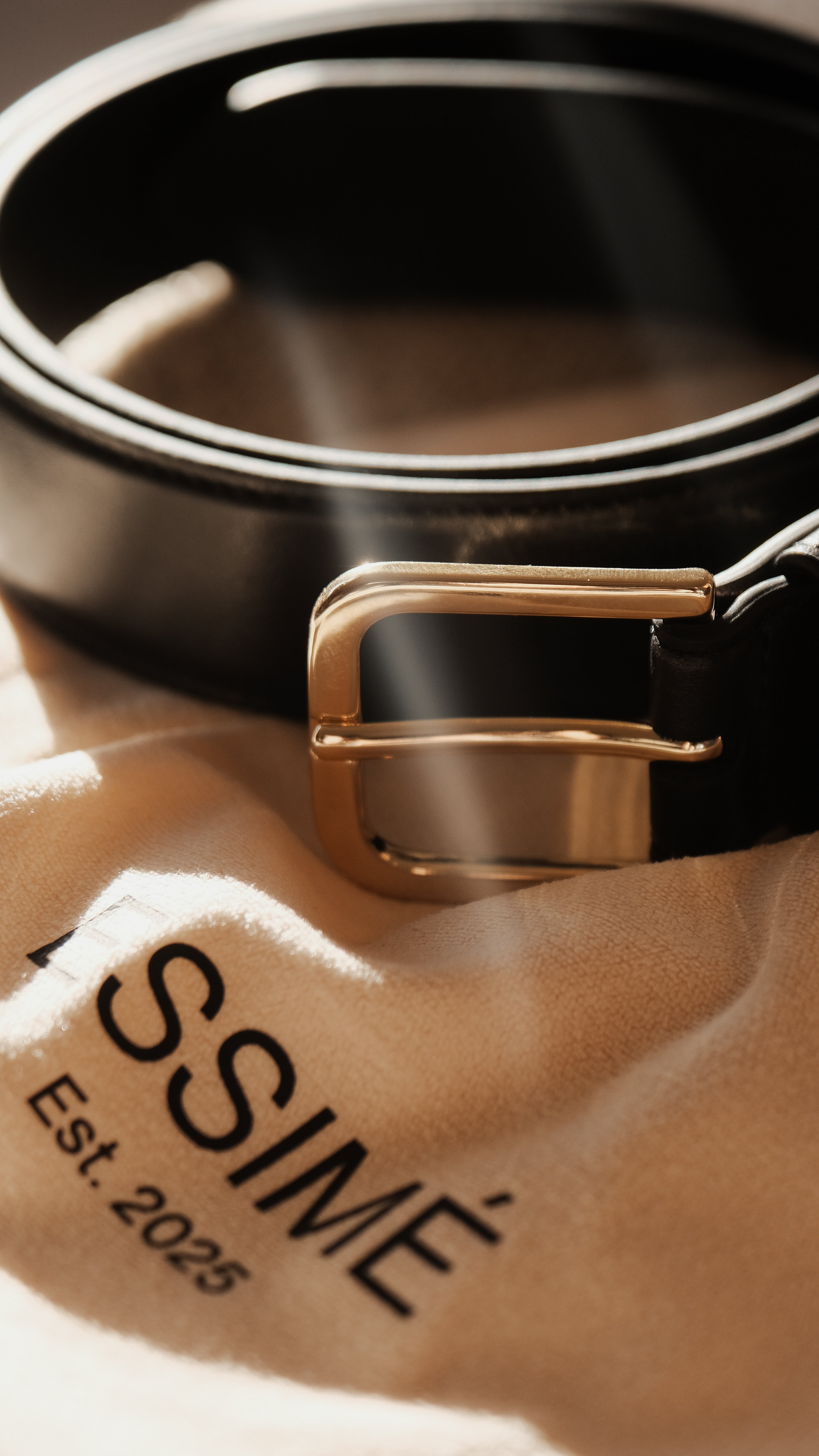 Leather belt Siena black