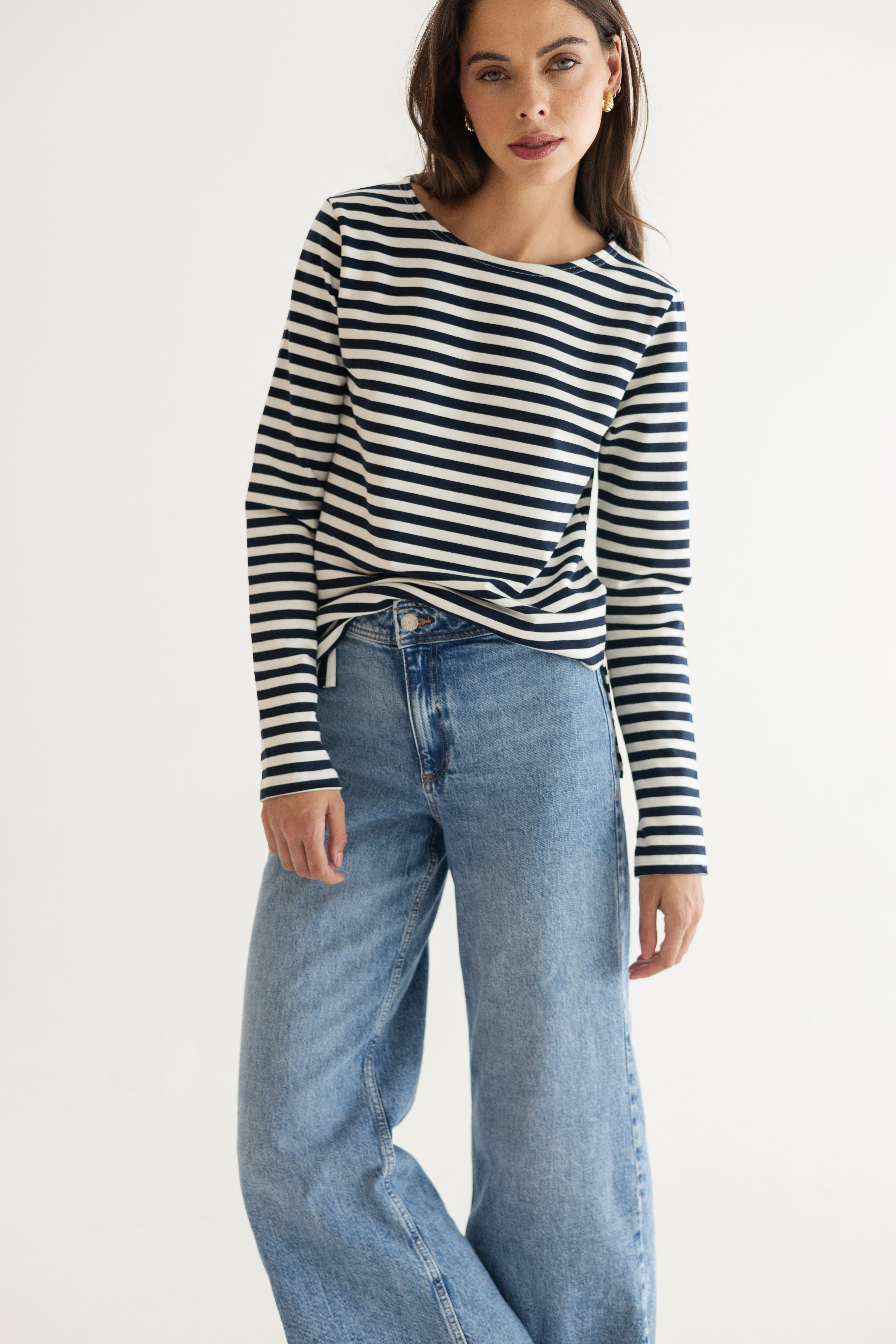 Top Breton s proužkem Navy/Ivory